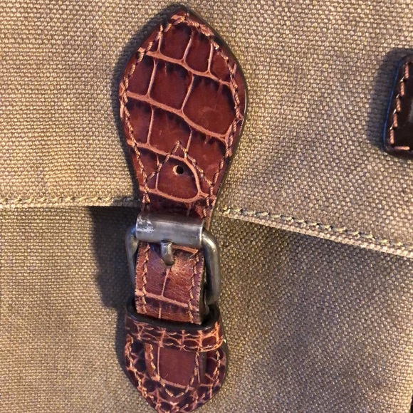 ETRO Unisex Sturdy Canvas Messenger Bag, storage, wide adjustable strap, pockets - Picture 5 of 17